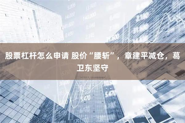 股票杠杆怎么申请 股价“腰斩”，章建平减仓，葛卫东坚守