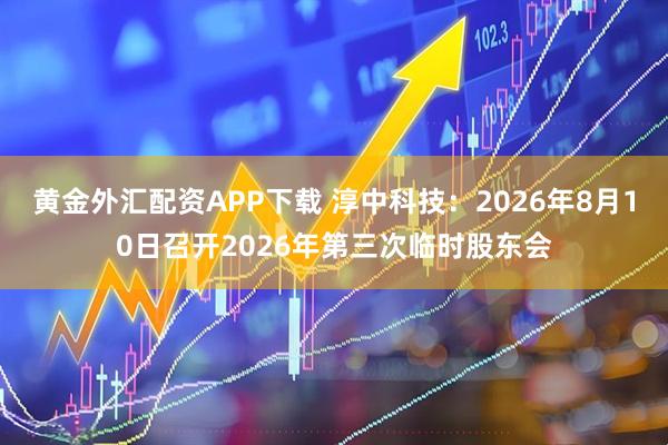 黄金外汇配资APP下载 淳中科技：2026年8月10日召开2026年第三次临时股东会